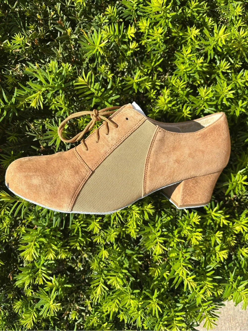 Ke Laci Tan Suede Ballroom Dance Shoes Women’s Size 8.5 Latin SalsaPractice NWOB